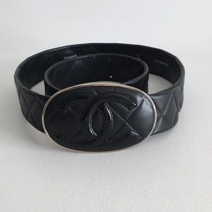 CHANEL Calfskin CC belt